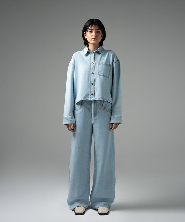 Light Wash Oversized Top