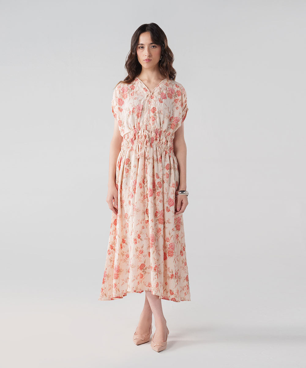 Smoked waist dress