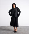 Ban Collar Wool Coat Jacket - Halo Retail