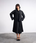 Ban Collar Wool Coat Jacket - Halo Retail
