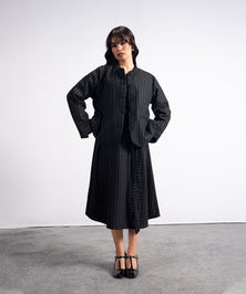 Ban Collar Wool Coat Jacket - Halo Retail