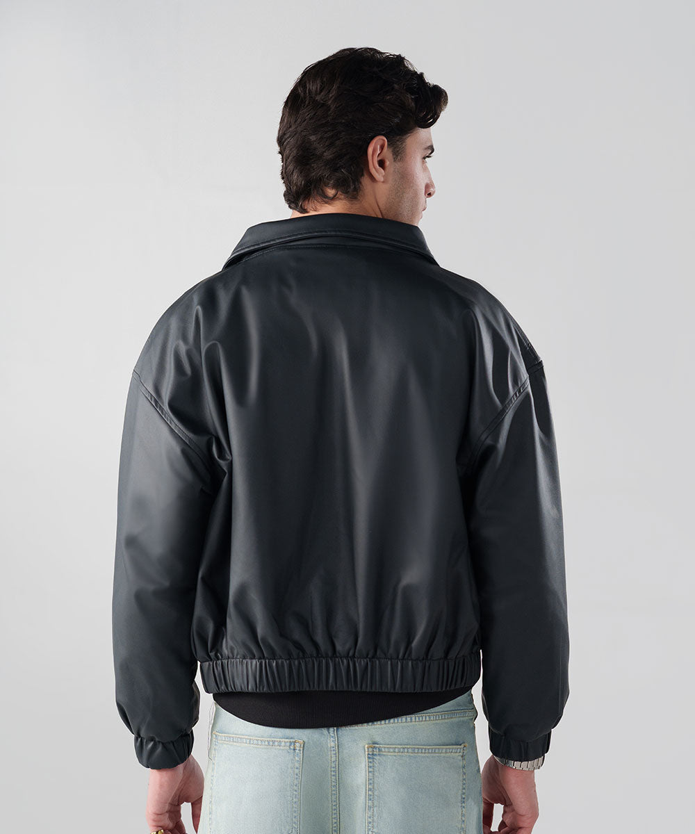 Cropped Leather Jacket