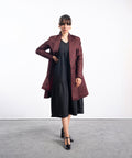 Rust Long A-Line Coat - Halo Retail