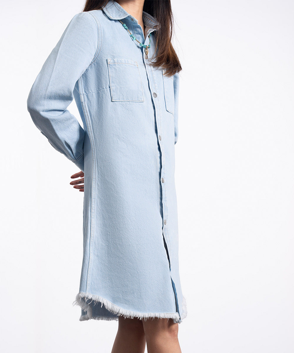 Light Wash Denim Dress - Halo Retail