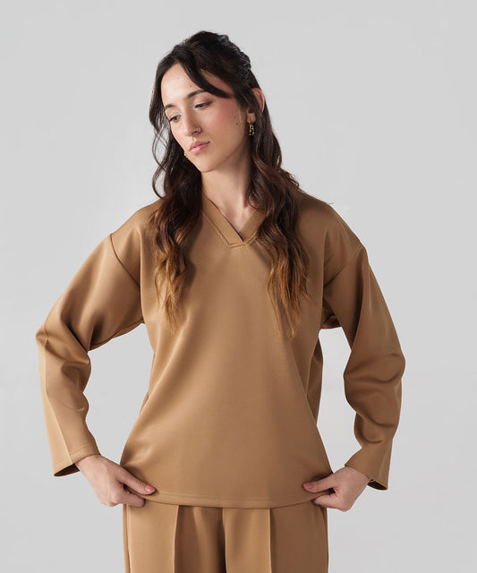 Tan Pullover Top