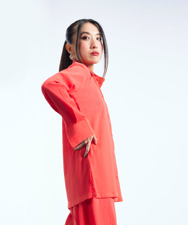 Red Button Down Shirt - Halo Retail