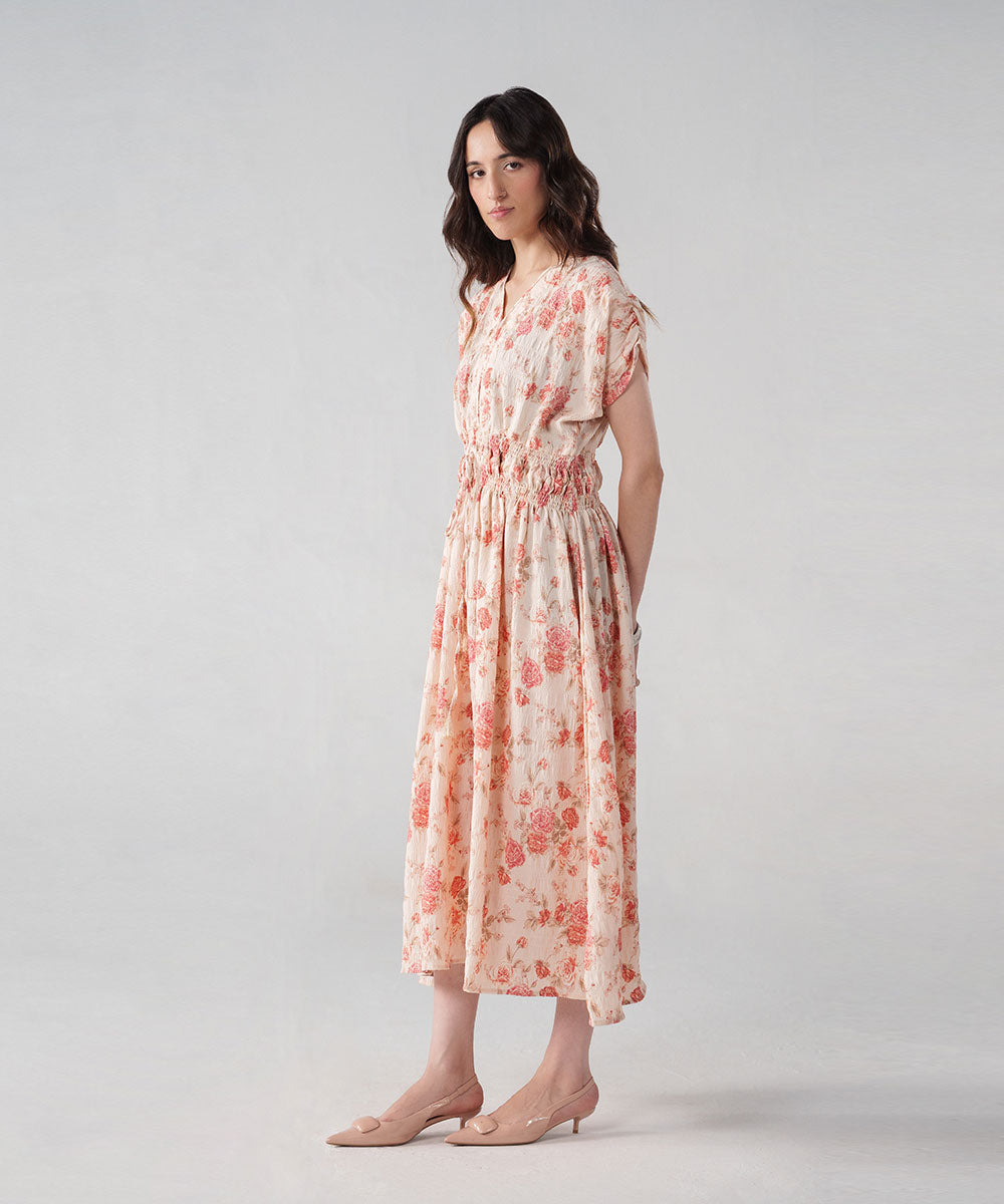 Smoked waist dress