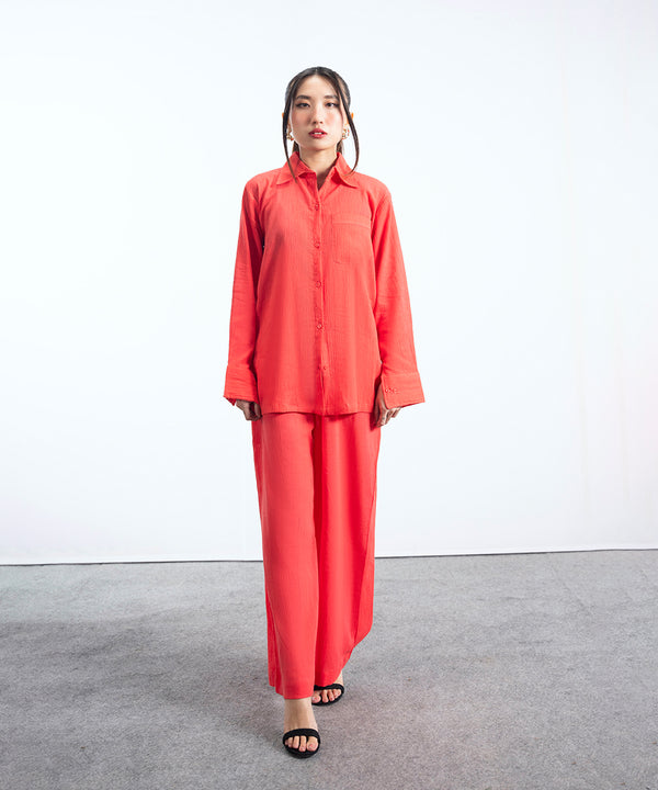 Red Button Down Shirt - Halo Retail