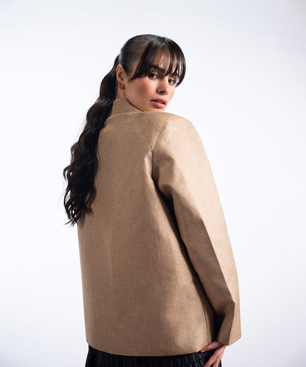 Beige Short Length Coat - Halo Retail