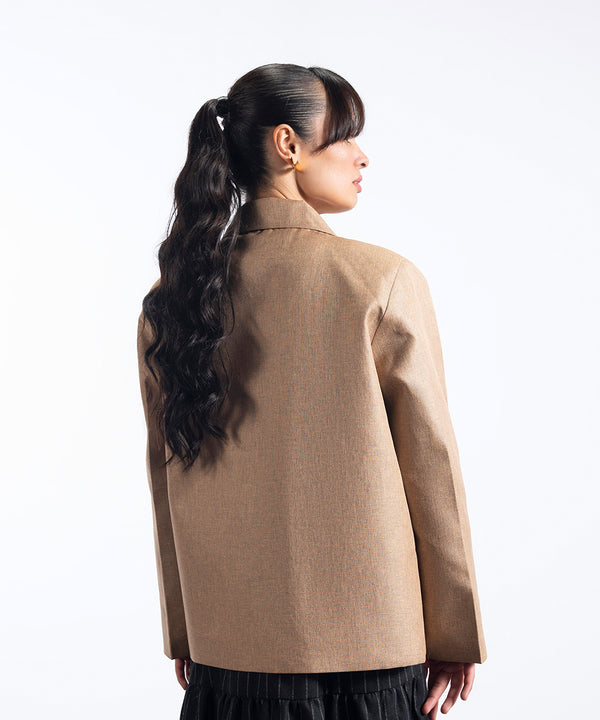 Beige Short Length Coat - Halo Retail