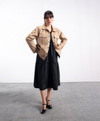 Beige Short Length Coat - Halo Retail