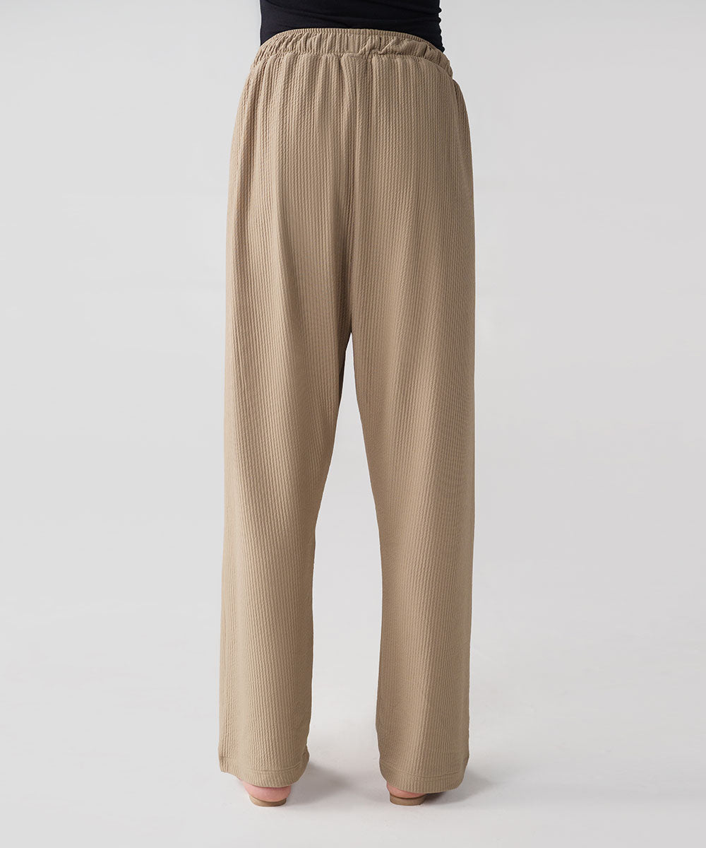 Beige Straight Pants