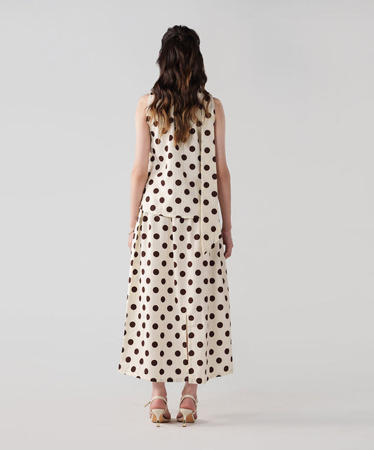 Tie-Neck Polka Top