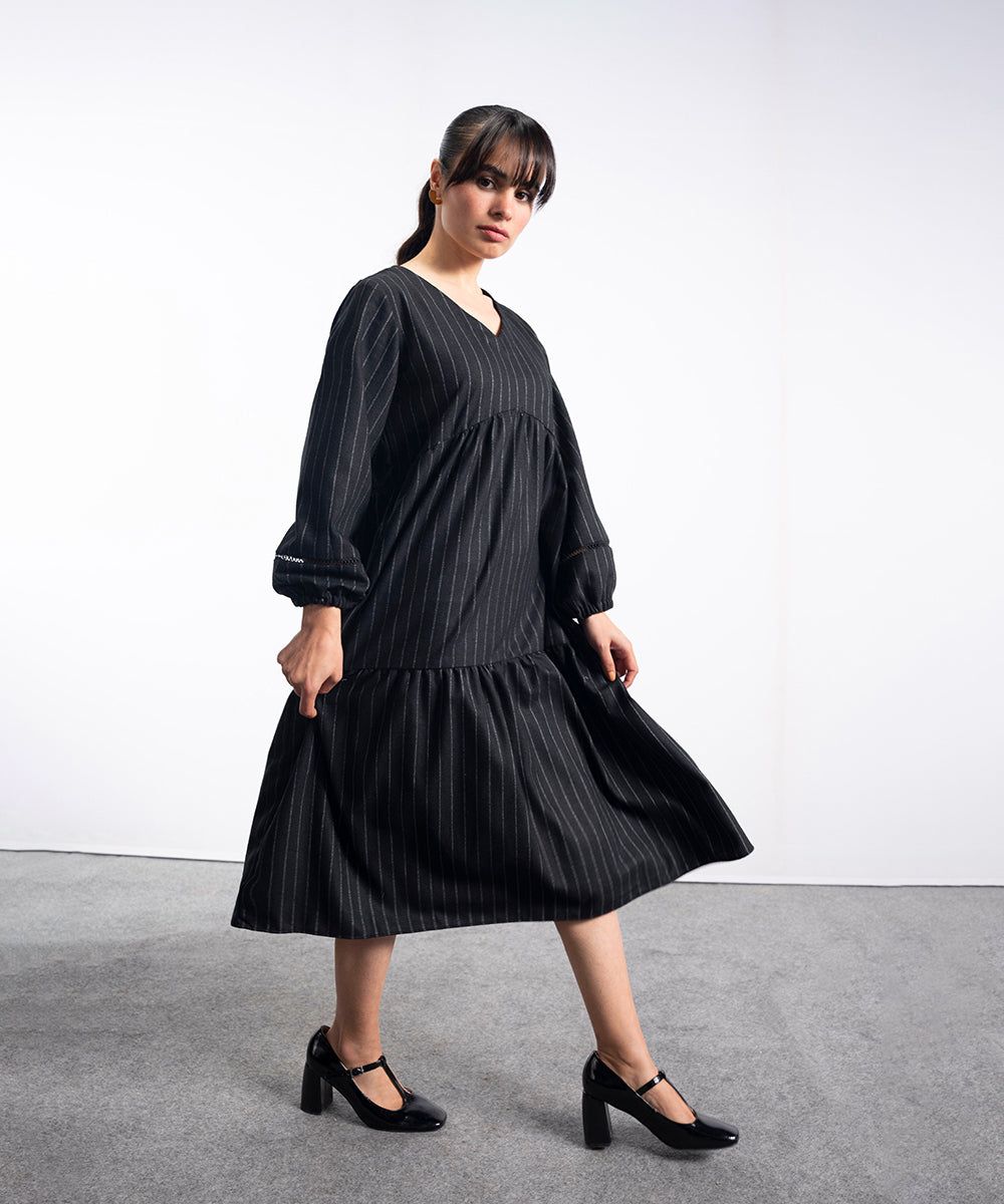 Three-Layered Wool Tier Frock