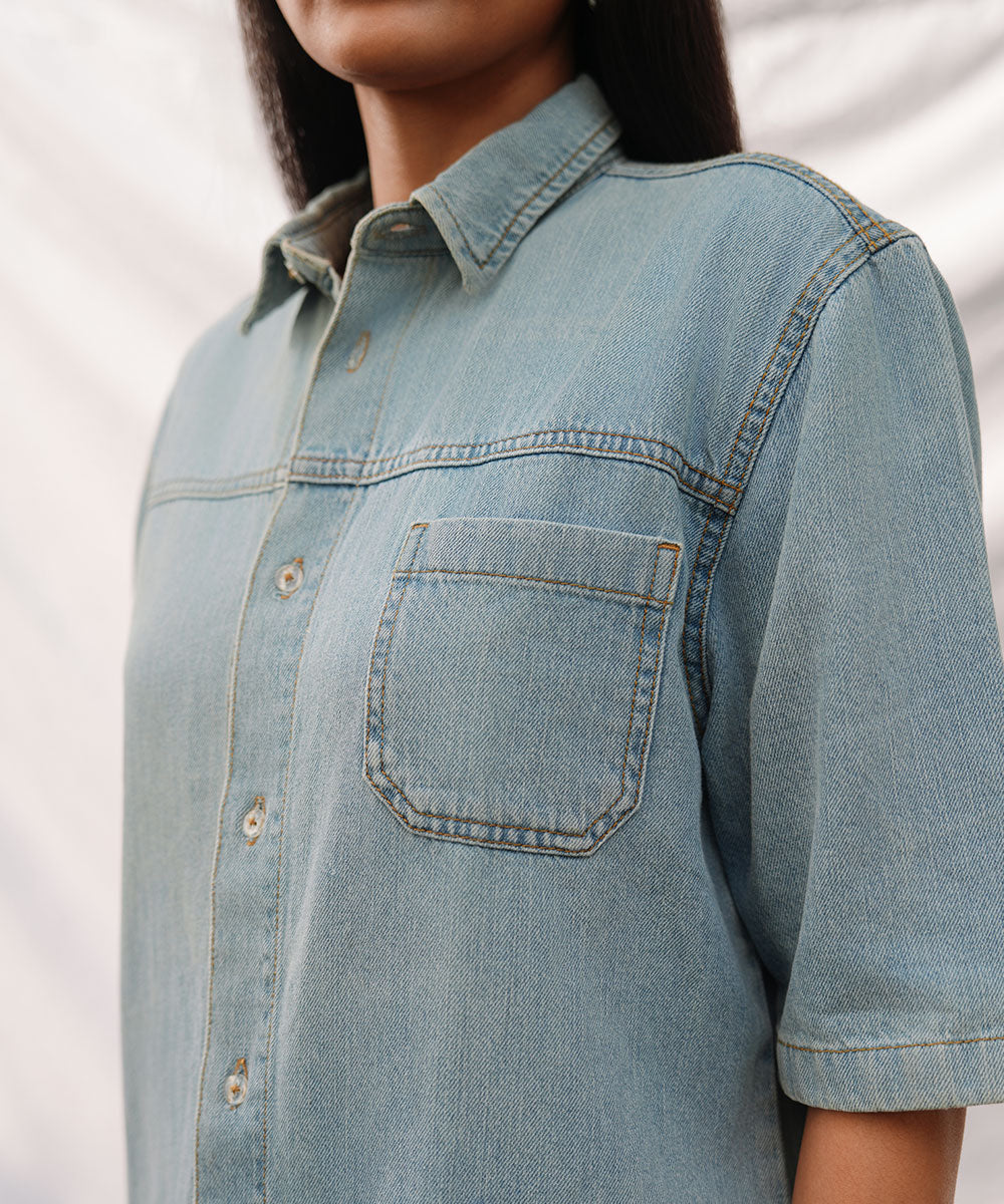Boxy Denim Shirt
