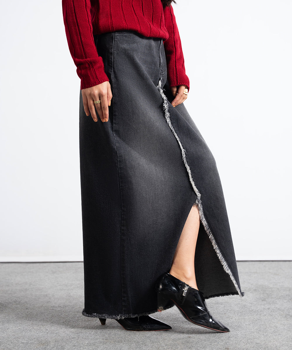 Front Open Frey Skirt