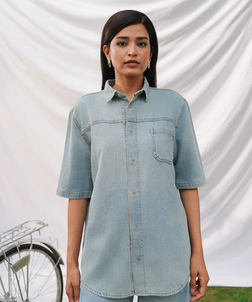 Boxy Denim Shirt
