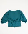 Cyan Tie Top