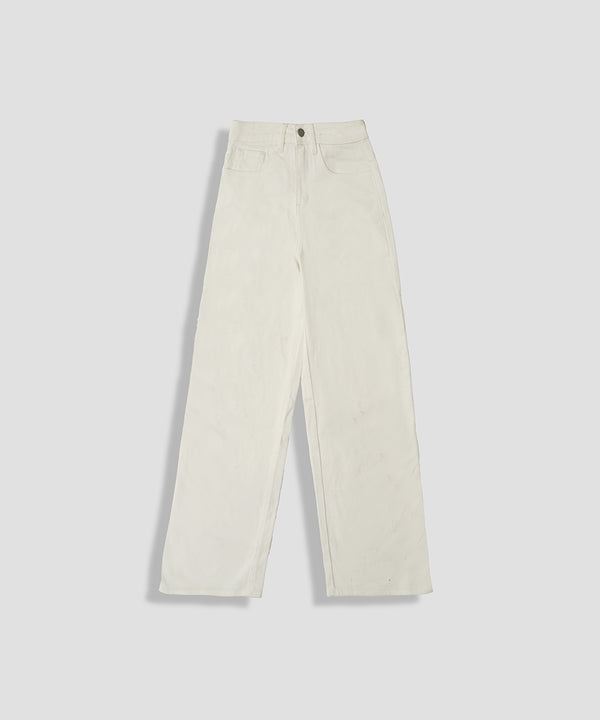 White High Waist Pants - Halo Retail
