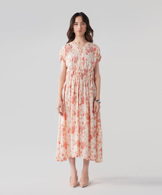 Smoked waist dress