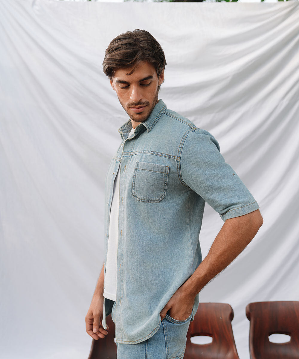 Boxy Denim Shirt