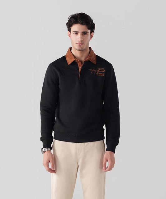 Corduroy Collar Pullover