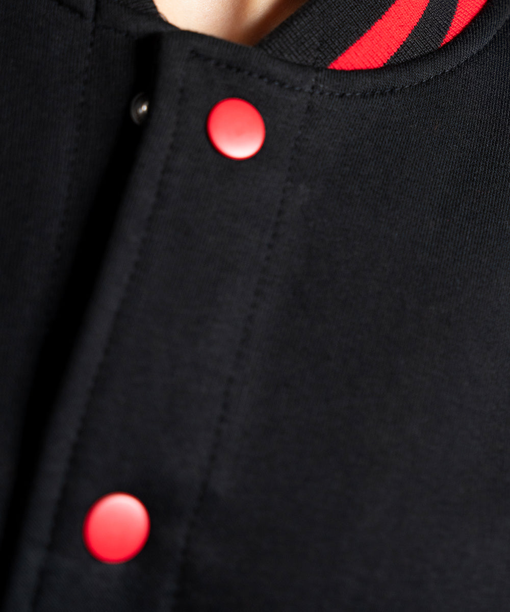 Red & Black Varsity Jacket - Halo Retail