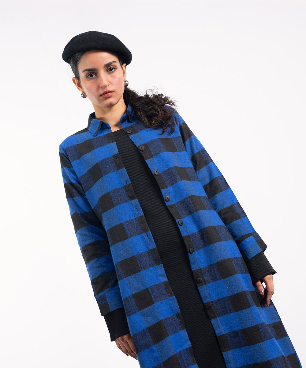 Flannel midi Dress