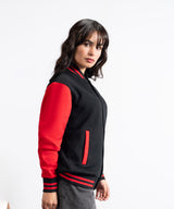 Red & Black Varsity Jacket - Halo Retail