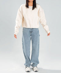 Cropped Fleece Sweatshirt