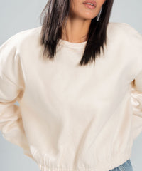 Cropped Fleece Sweatshirt
