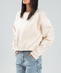 Cropped Fleece Sweatshirt