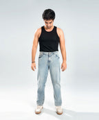 Light-Wash Blue Jeans
