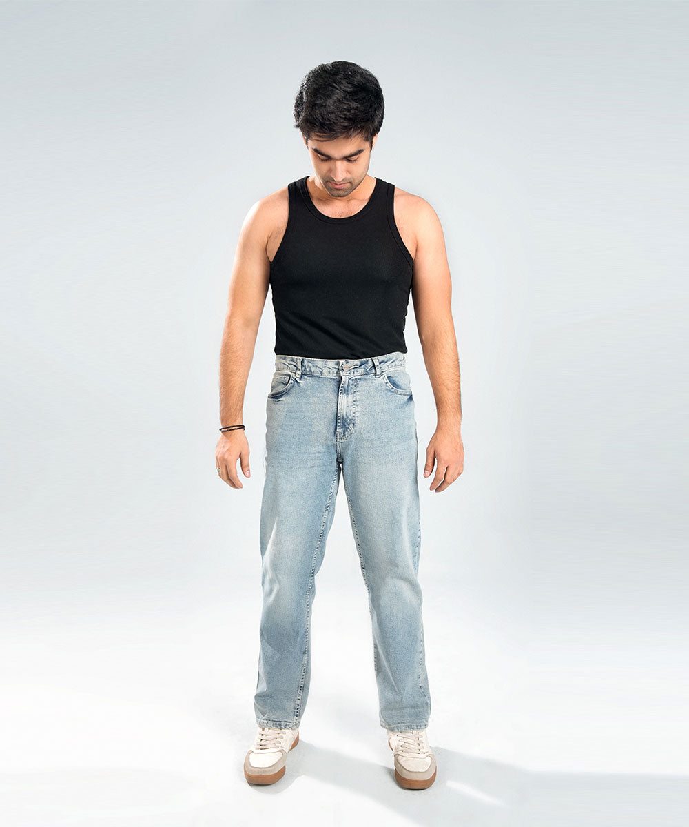 Light-Wash Blue Jeans