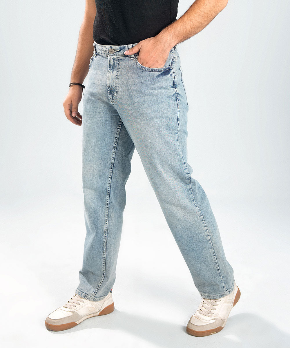 Light-Wash Blue Jeans