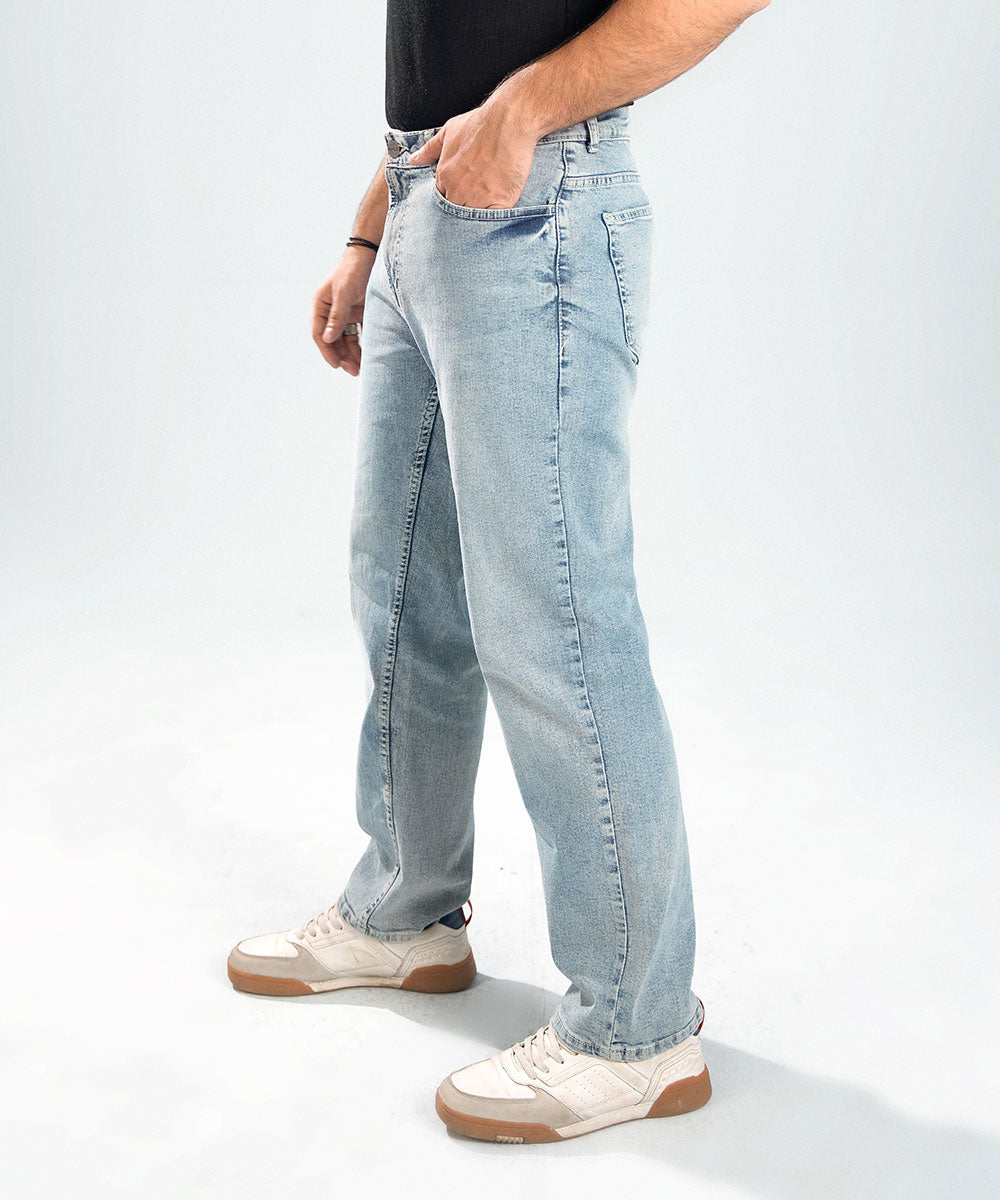 Light-Wash Blue Jeans