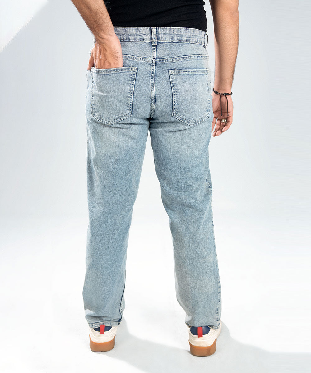 Light-Wash Blue Jeans