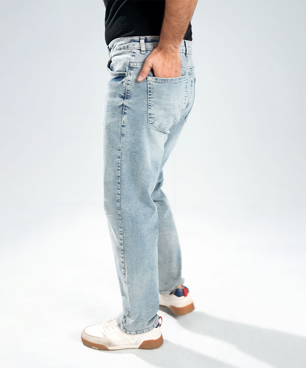 Light-Wash Blue Jeans
