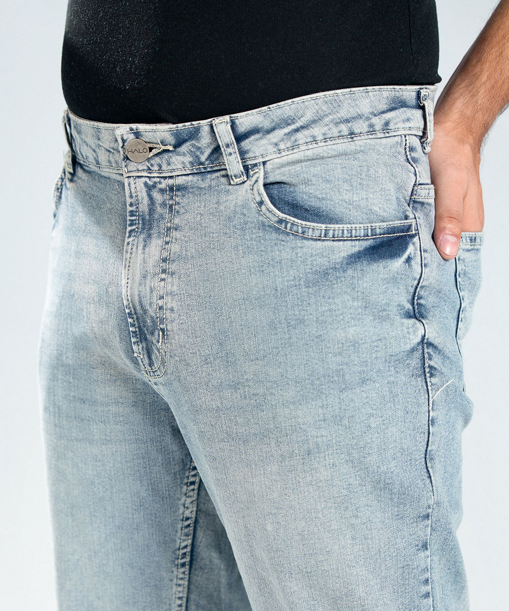 Light-Wash Blue Jeans