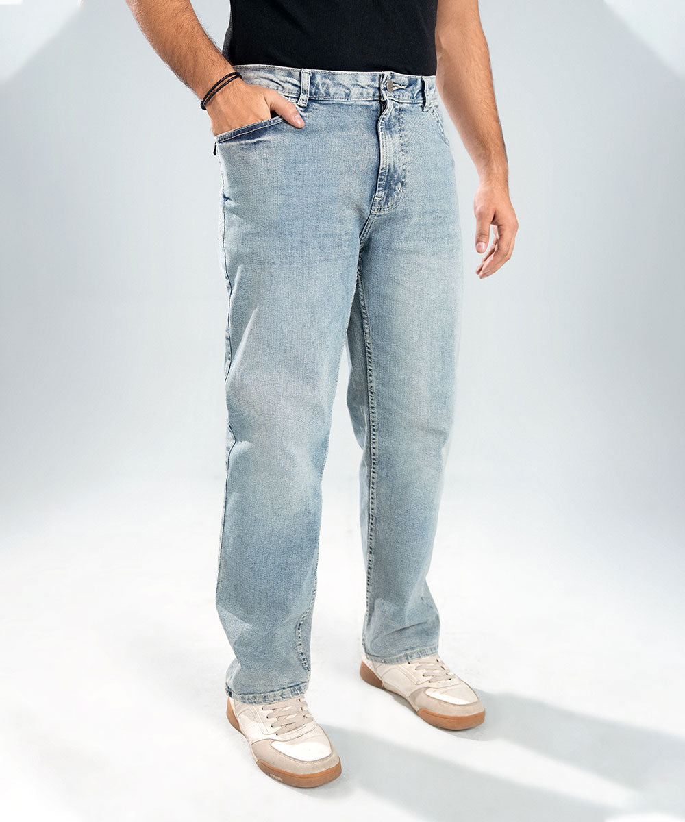 Light-Wash Blue Jeans