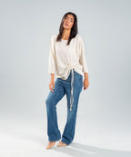 Textured Cinch Top