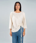 Textured Cinch Top