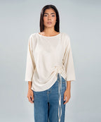 Textured Cinch Top
