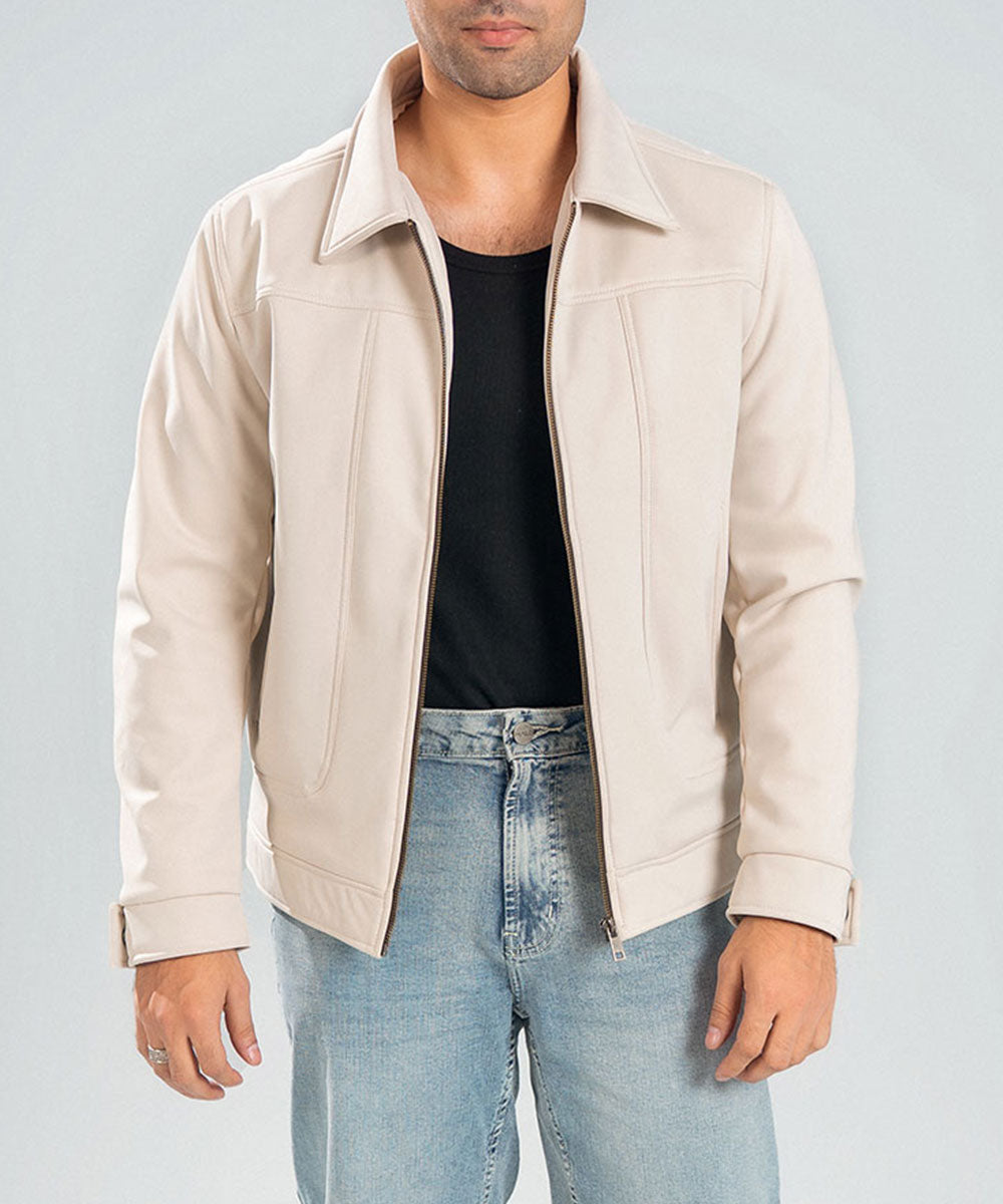 Beige Zip Jacket