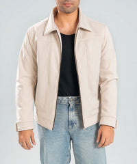 Beige Zip Jacket