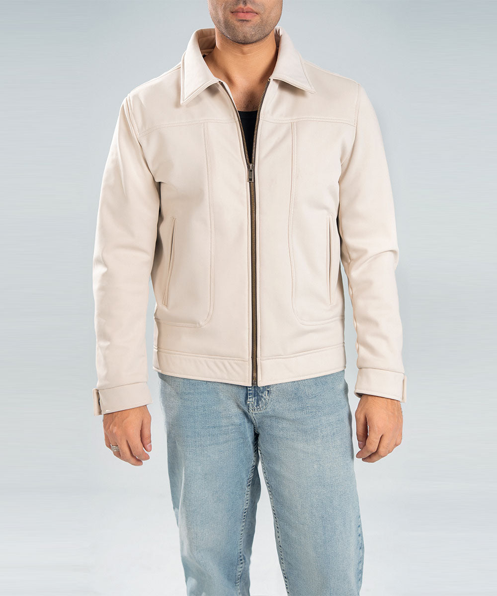 Beige Zip Jacket