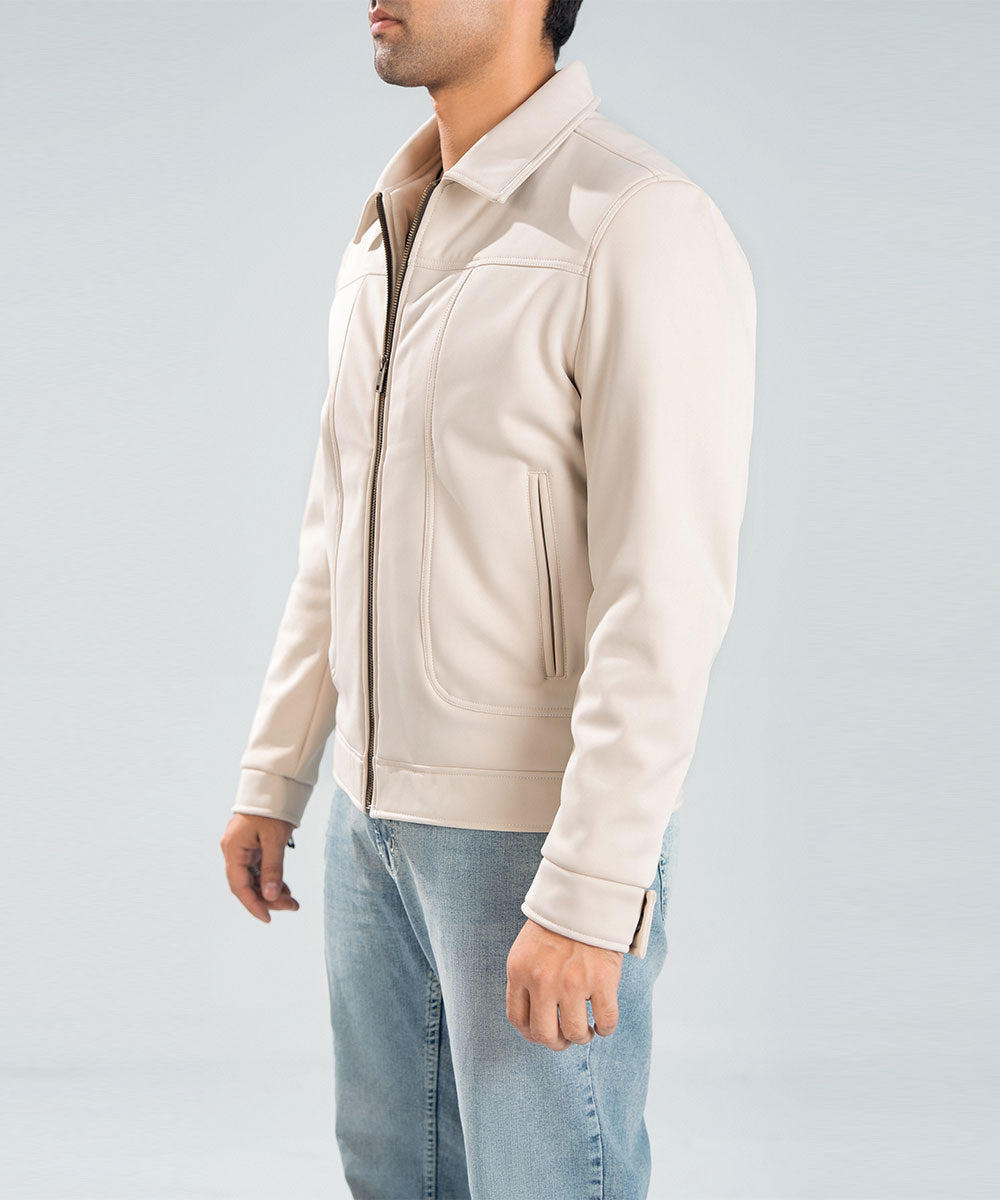 Beige Zip Jacket