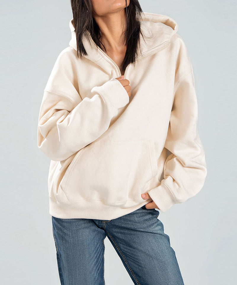 Half-Zip Oversized Hoodie
