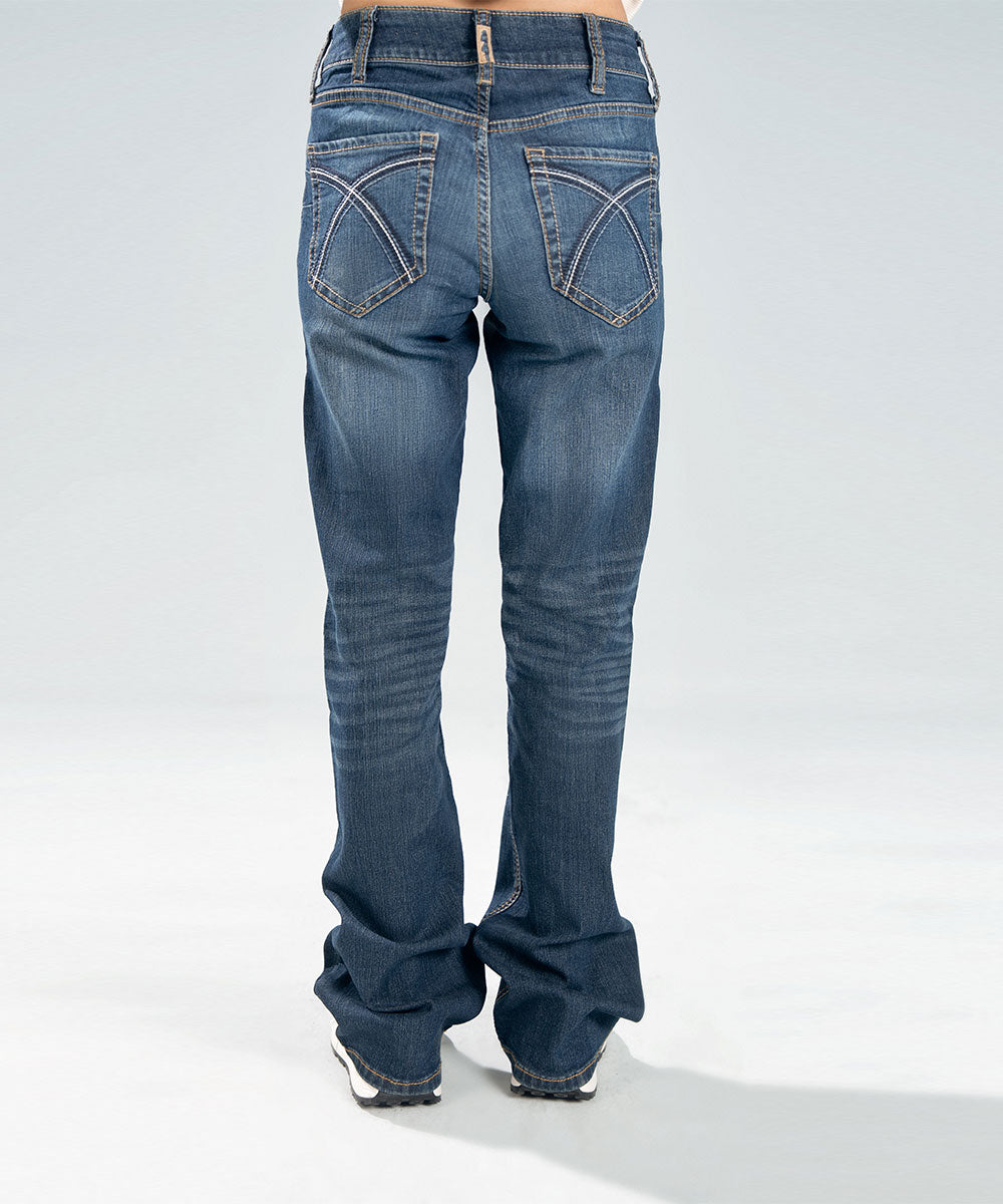 Mid-Wash Bootcut Jeans