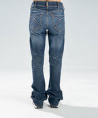 Mid-Wash Bootcut Jeans
